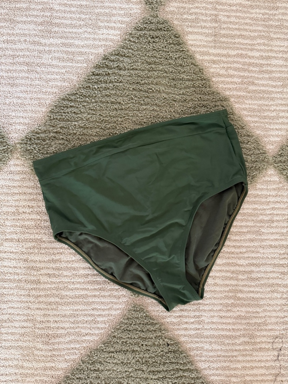 Kona Sol High Waist Bikini Bottoms in Dark Green